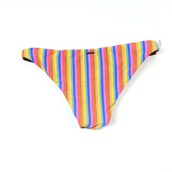 🌻NEW w/tags Maaji REVERSIBLE Rainbow Stripe Sublimity Bikini Bottom Size M - Picture 5 of 11